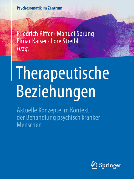 Title details for Therapeutische Beziehungen by Friedrich Riffer - Available